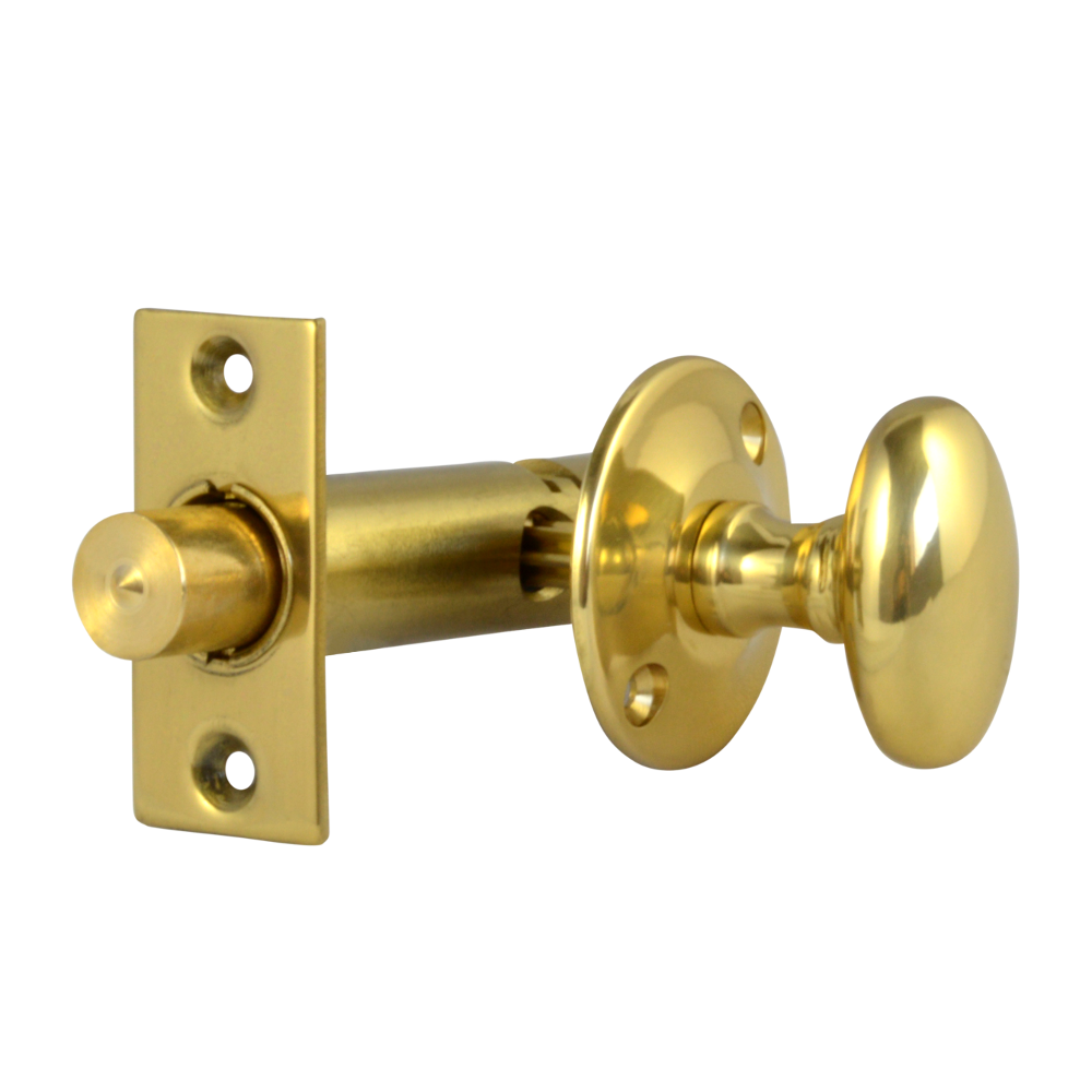 Frank Allart 525 Door Security Bolt - Turn 45mm - Polished Brass