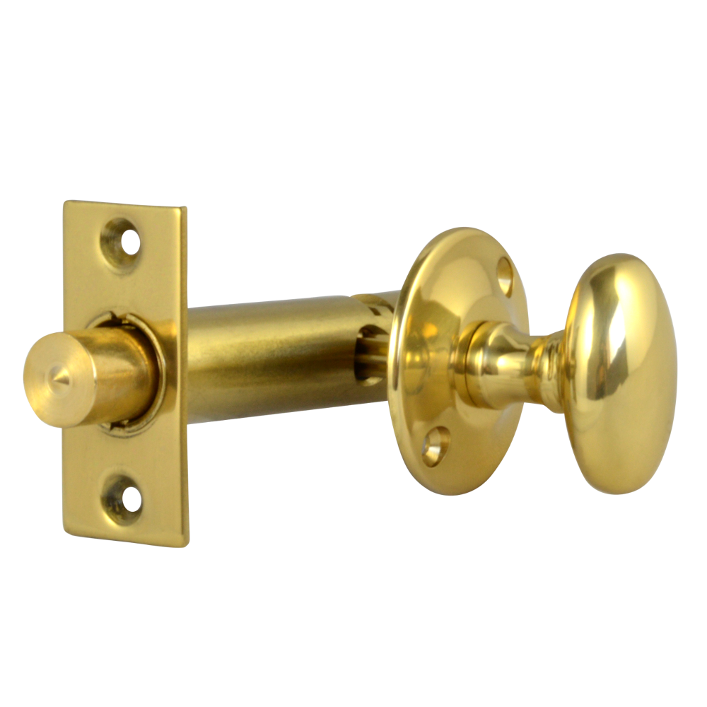 Frank Allart 525 Door Security Bolt - Turn 57mm - Polished Brass