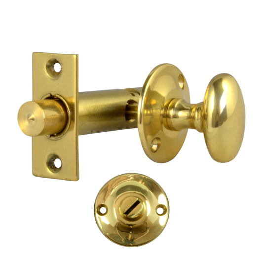 Frank Allart 526 Door Security Bolt - Turn & Release 45mm - Polished Brass