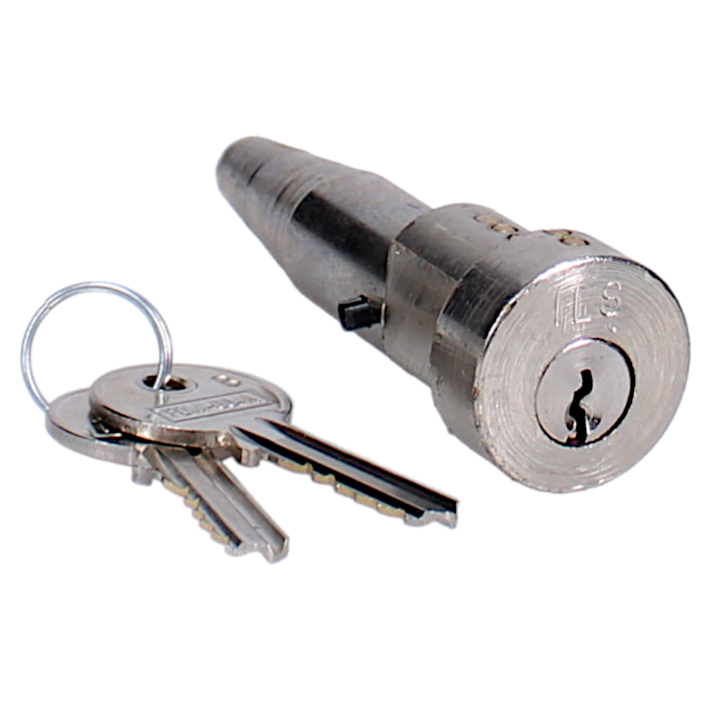 ILS Lock Sys FDM004 Round Cylinder Bullet Lock 83mm x 25mm x 29mm FDM.004-B Keyed Alike - Chrome Plated