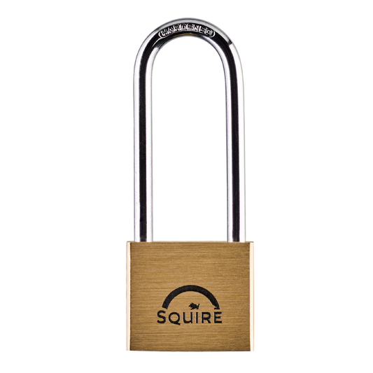 SQUIRE Lion Range Brass Long Shackle Padlocks 40mm Keyed To Differ Pro - Brass
