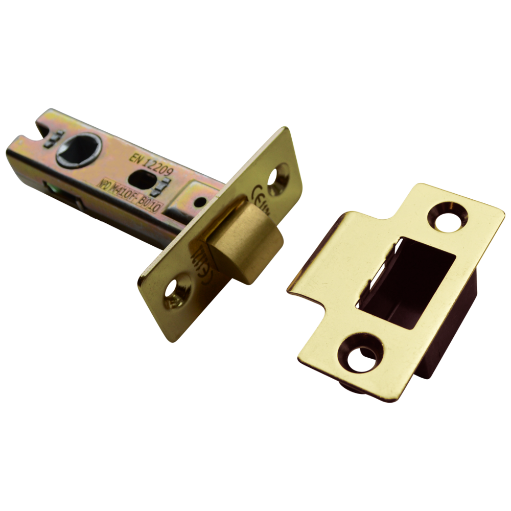 ASEC Vital Tubular Latch 75mm - Polished Brass
