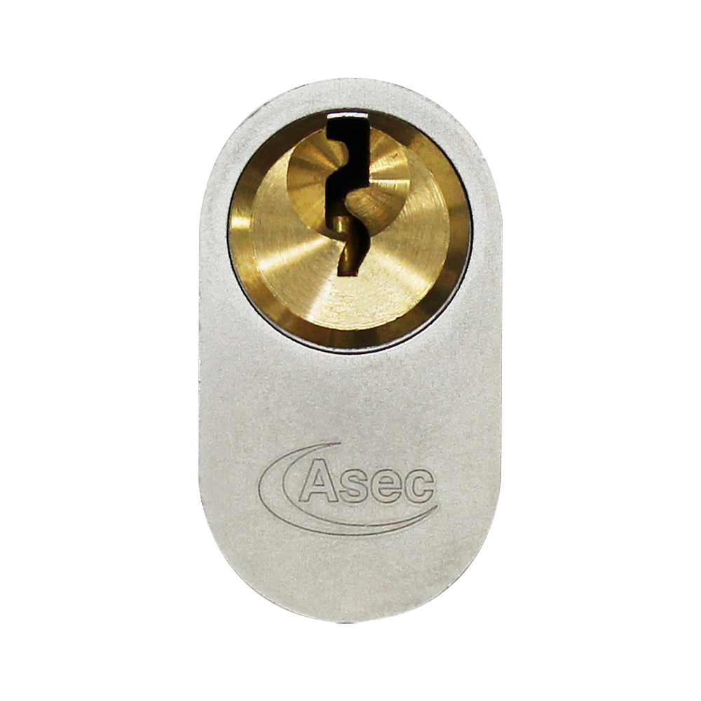 ASEC Vital 6 Pin Oval Double Cylinder 60mm 30/30 25/10/25 - Dual Finish 