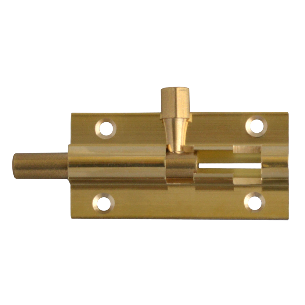 ASEC VITAL Brass 25mm Wide Straight Barrel Bolt 50mm - Polished Brass