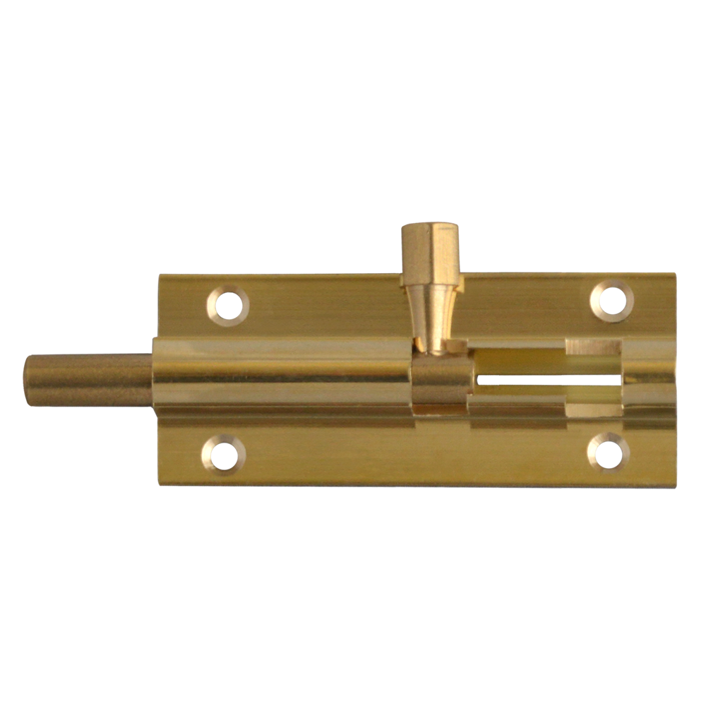 ASEC VITAL Brass 25mm Wide Straight Barrel Bolt 63mm - Polished Brass