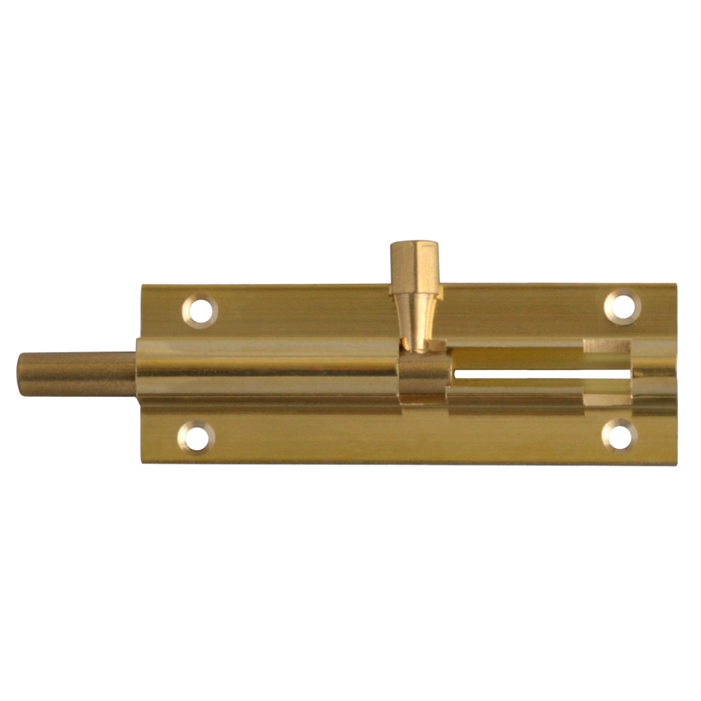 ASEC VITAL Brass 25mm Wide Straight Barrel Bolt 75mm - Polished Brass