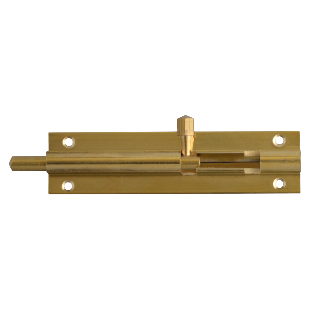 ASEC VITAL Brass 25mm Wide Straight Barrel Bolt 100mm - Polished Brass