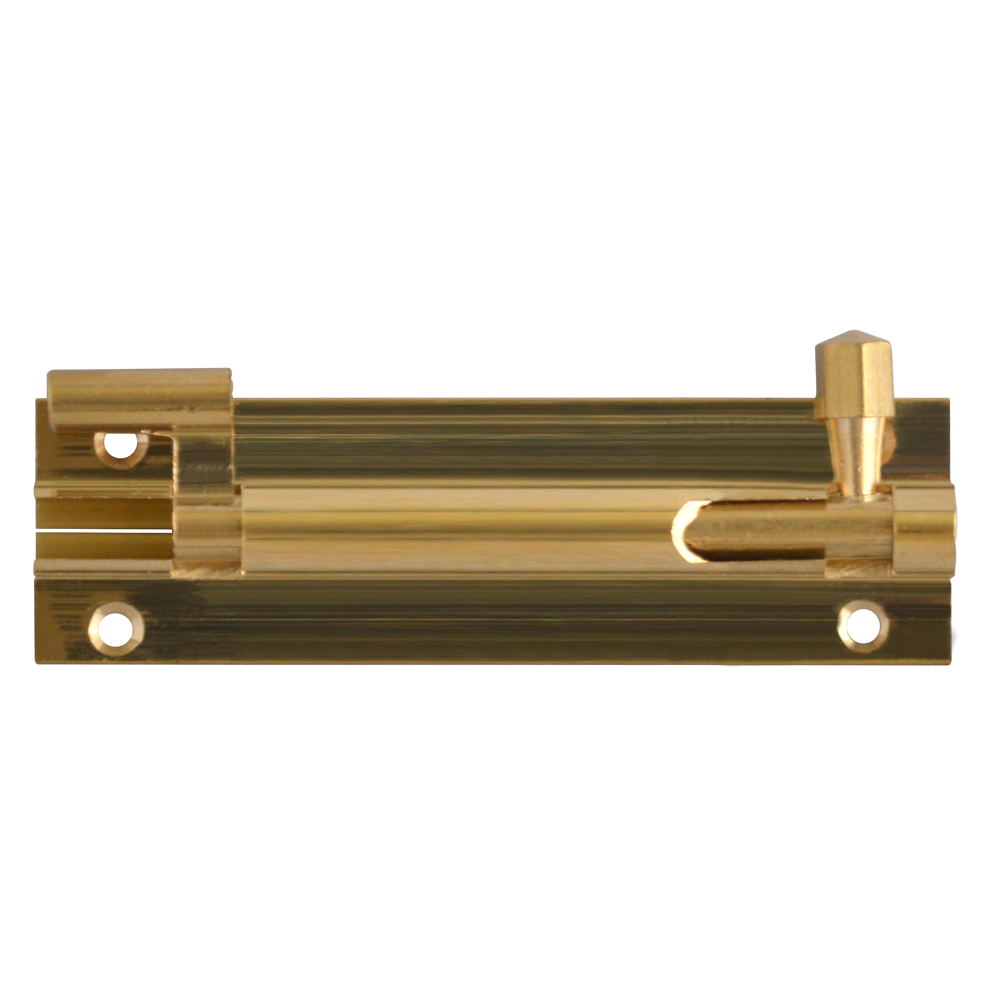 ASEC VITAL Brass 25mm Wide Necked Barrel Bolt 100mm - Polished Brass