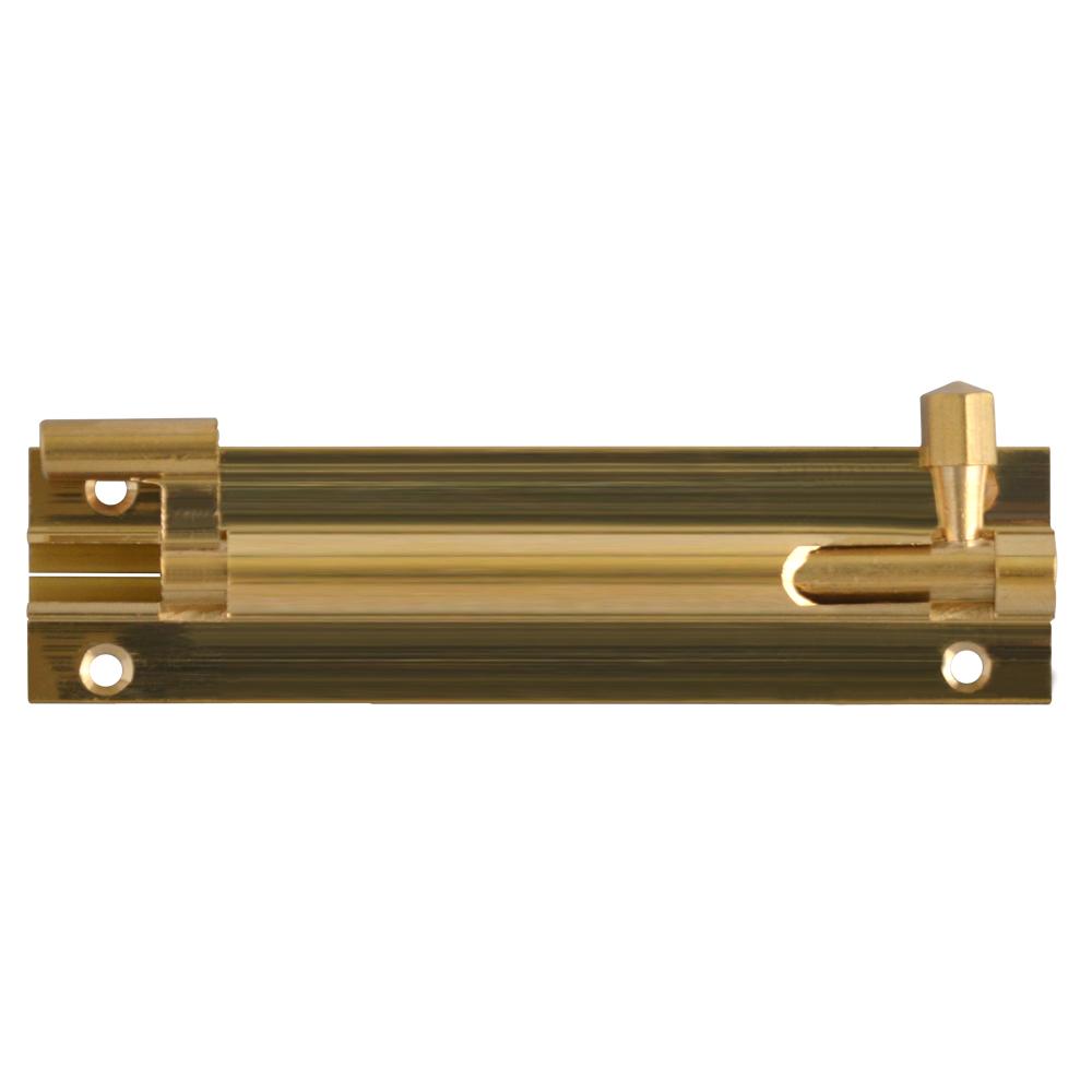 ASEC VITAL Brass 25mm Wide Necked Barrel Bolt 150mm - Polished Brass