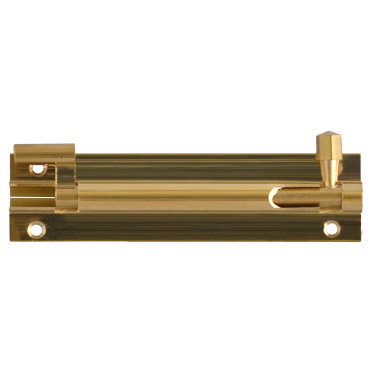 ASEC VITAL Brass 25mm Wide Necked Barrel Bolt 150mm - Polished Brass